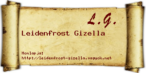 Leidenfrost Gizella névjegykártya