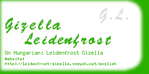 gizella leidenfrost business card